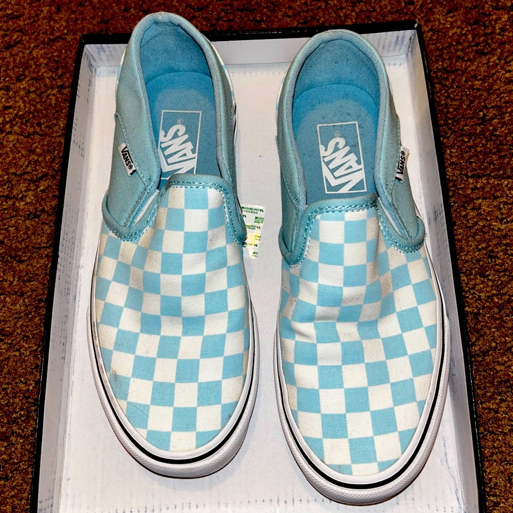Blue Checkered Vans